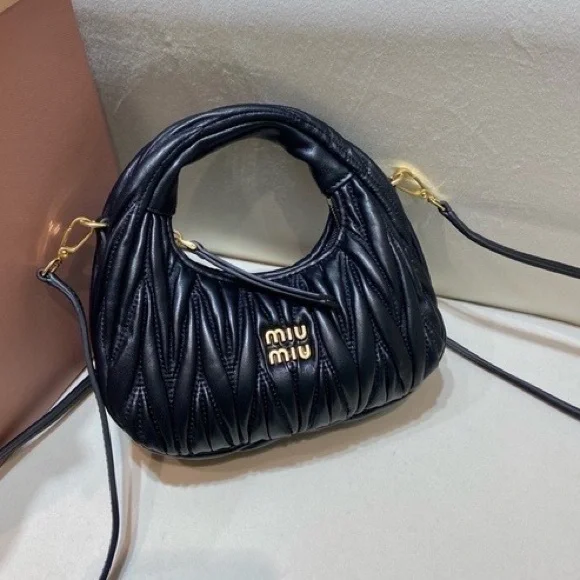 Miu Miu Arcadie Matelassé Nappa Leather Bag - Picture 1 of 4